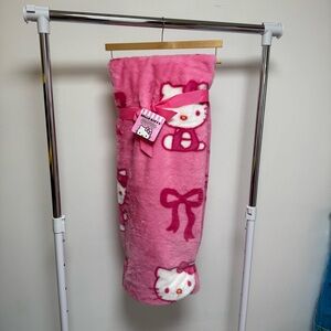 Hello Kitty Pink BOW Faux Fur Throw